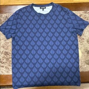 Express Blue Patterned Men's Shirt